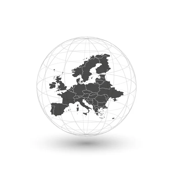 Europa mapa fondo — Vector de stock