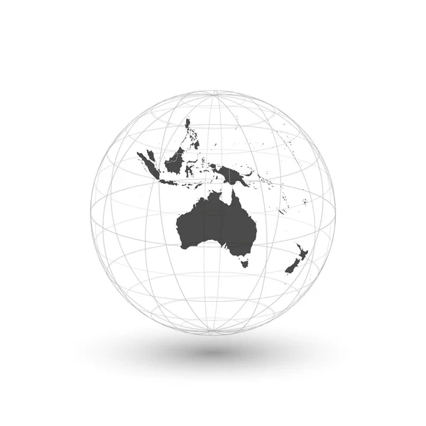 澳大利亚地图背景 — 图库矢量图片