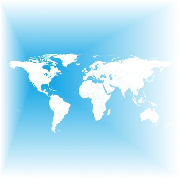 Blue World Map — Stock Vector