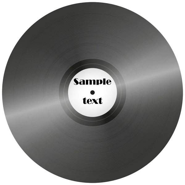 Vinyl record, retro music disc — Stock Vector
