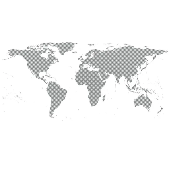 Gri dünya haritası — Stok Vektör