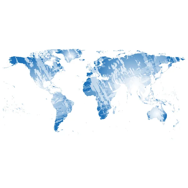 Mappa del mondo nero — Vettoriale Stock