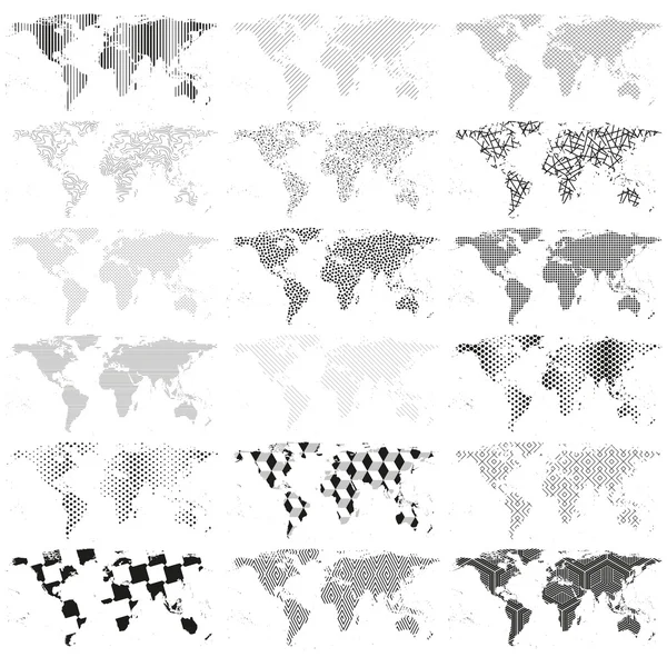 Abstrakte Weltkarte — Stockvektor