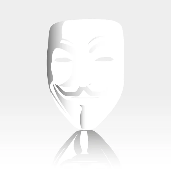 Wit masker anonieme — Stockvector