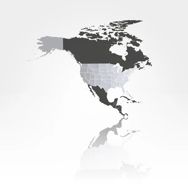 Noord-Amerika kaart achtergrond — Stockvector