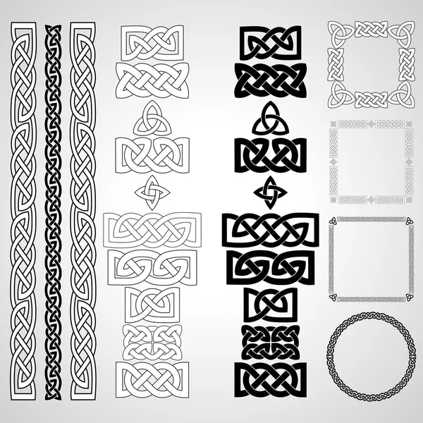 Nudos celtas, patrones — Archivo Imágenes Vectoriales