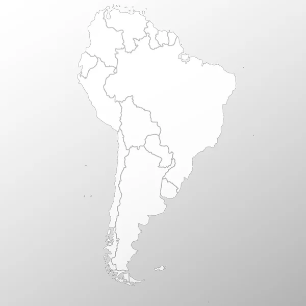 Südamerika-Karte — Stockvektor