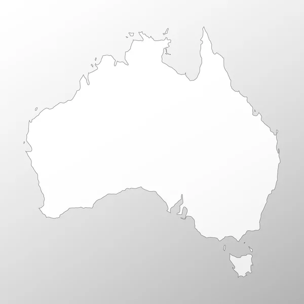 Карта Австралии — стоковый вектор