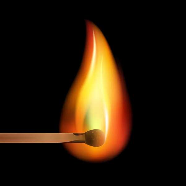 Allumette brûlante — Image vectorielle