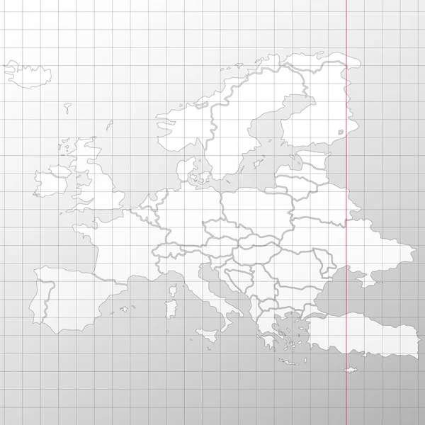 Europa karta i en bur — Stock vektor