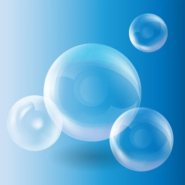 Group of transparent spheres — Stock Vector
