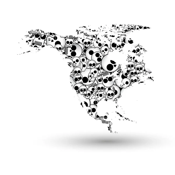 Carte d'Amérique du Nord — Image vectorielle