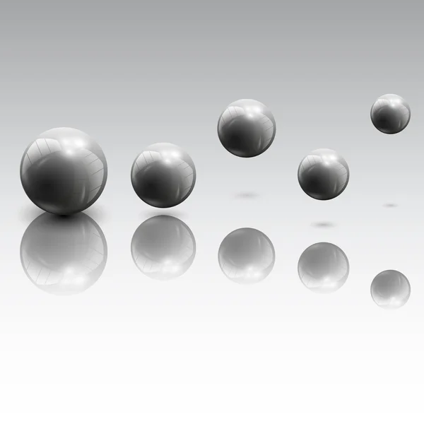 Spheres in motion vector illustration — Stock Vector