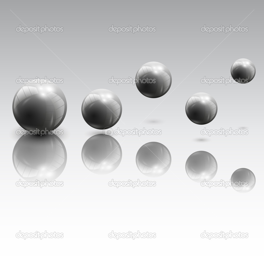Spheres in motion vector illustration