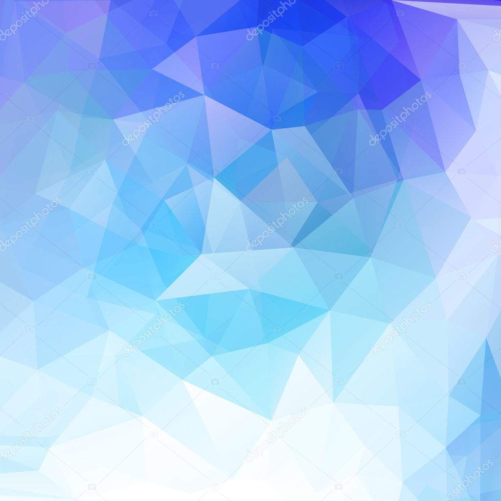 Abstract geometrical background with blue triangles vector illusttration