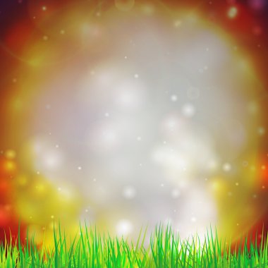 arka plan ile çim vektör çizim. vektör tasarımı baskı veya web