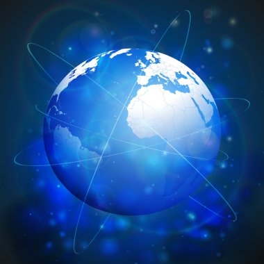 ağ bağlantıları, mavi tasarım arka plan vektör illüstrasyon