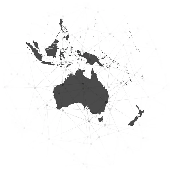 Australien Karte Hintergrund-Vektor, Illustration zur Kommunikation — Stockvektor