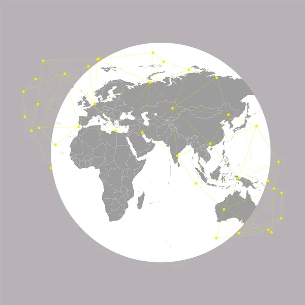 World globe Vector Illustration, background for communication — Stock Vector
