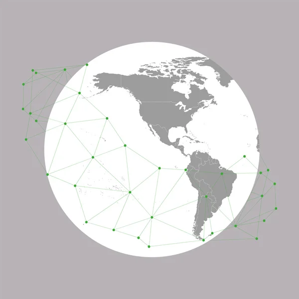 Mondo globo vettoriale Illustrazione, sfondo per la comunicazione — Vettoriale Stock