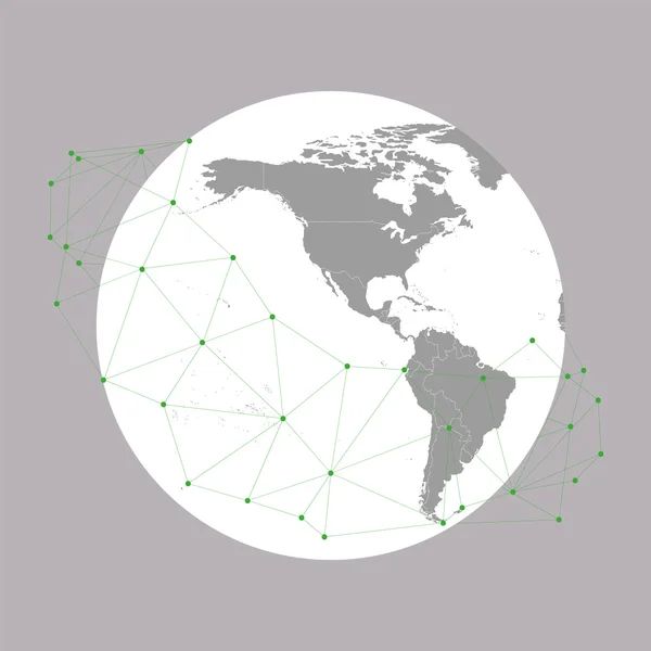 Welt-Globus-Vektorillustration, Hintergrund für Kommunikation — Stockvektor