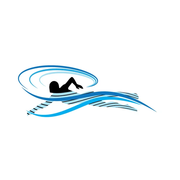 Yüzücü — Stok Vektör