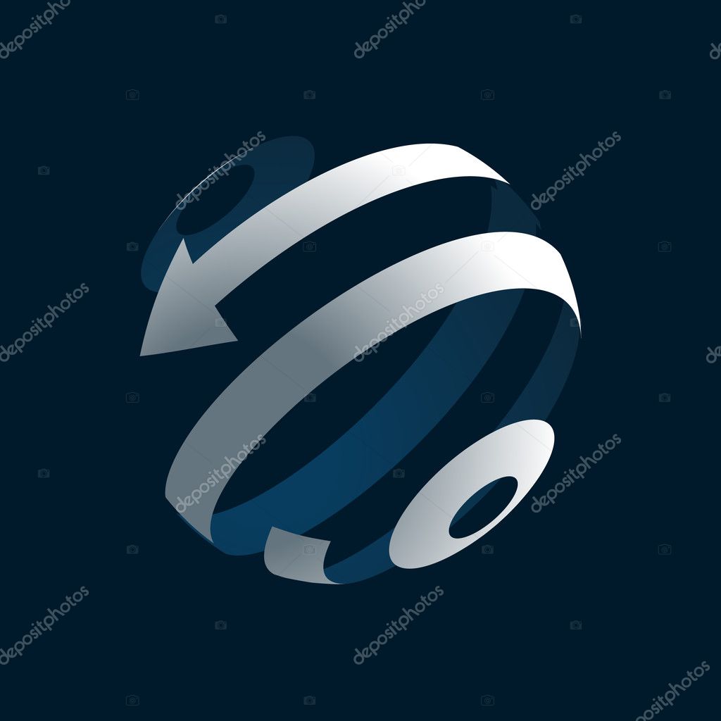 Abstract 3d Globe Logo