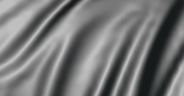 絹の灰色の布が動いている 背景色が揺れてる — ストック動画