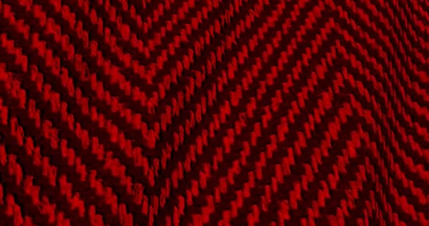 Red Woolen Herringbone Fabric Winter Cloth Warmth Warming Cold — Stock Video