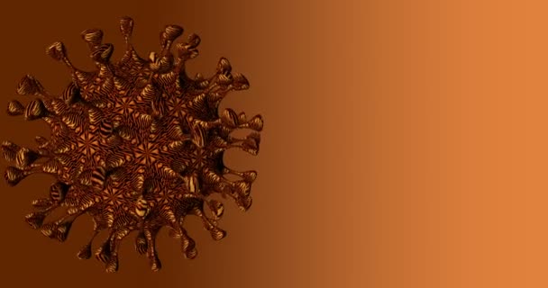 Virus Est Couleur Tigrée Coronavirus Tourne Isolé Dans Espace — Video