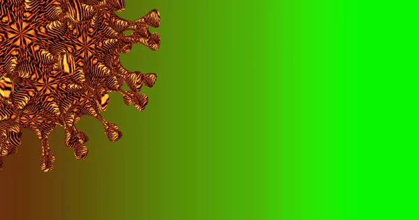 Izolovaná buňka tygřího viru na zelené obrazovce. — Stock fotografie