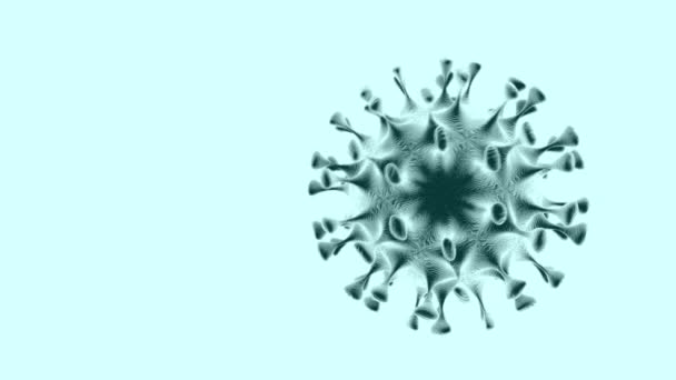 Virus Covid-19 on a black background. — Stock Video