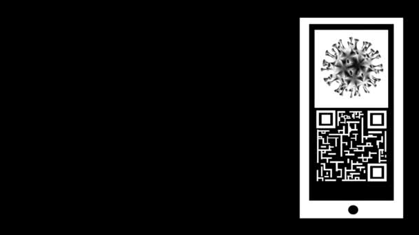 Код Человека Вакцинированного Против Коронавируса Смартфоне Пройти Сертификат Коду Отсутствие — стоковое видео