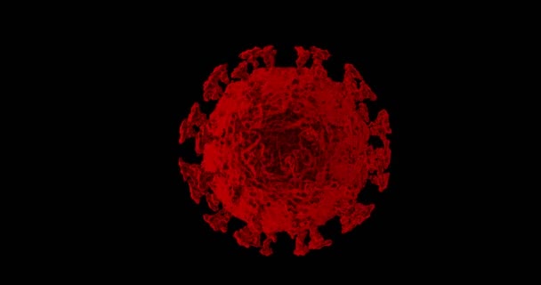 Virus Covid-19 στην οθόνη για κείμενο. — Αρχείο Βίντεο