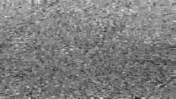Weißes Rauschen auf dem Fernsehbildschirm. — Stockvideo