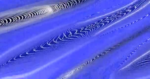 Surface of the blue sparkling fabric in the wind. — Stock Video