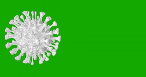 Un virus grigio su uno schermo verde. — Video Stock