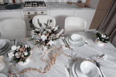 New Year's Eve white dinner.