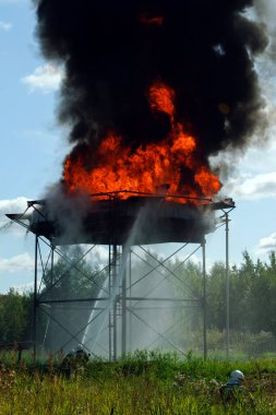 The flame is big and dangerous.