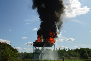 The flame is big and dangerous.