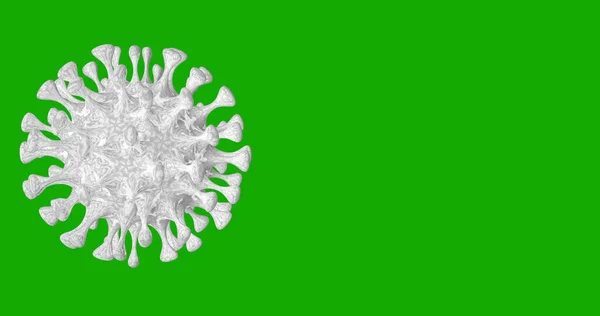 Ένας γκρίζος ιός σε πράσινη οθόνη. — Φωτογραφία Αρχείου