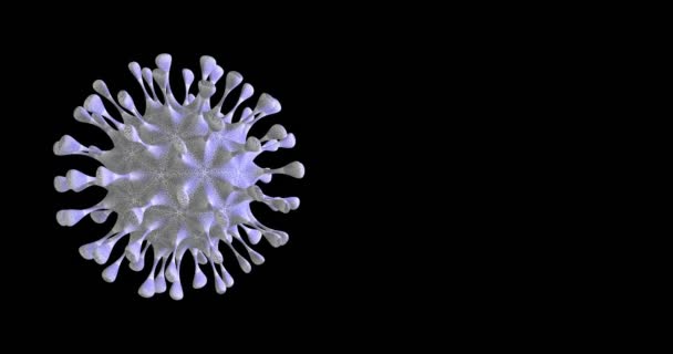 Pearl virus cell moves on a black background. — Vídeo de Stock