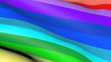 The LGBT flag is waving.