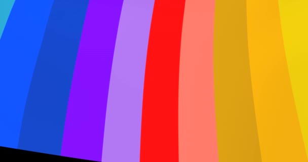 Rainbow Ριγέ Πολύχρωμο Ύφασμα Καμβάς Της Σημαίας Λοατ Κυματίζει — Αρχείο Βίντεο