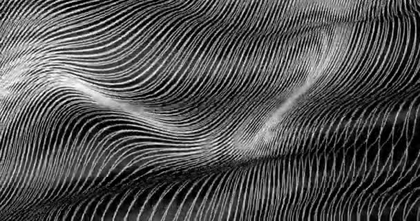 Tissu Abstrait Lignes Cordes Concept Ondes Lisse Constante — Video