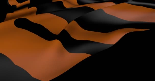 Складки Темной Ткани Тигра Фоновая Ткань Волнового Движения — стоковое видео