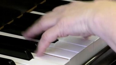 Bir müzisyen piyano çalıyor..