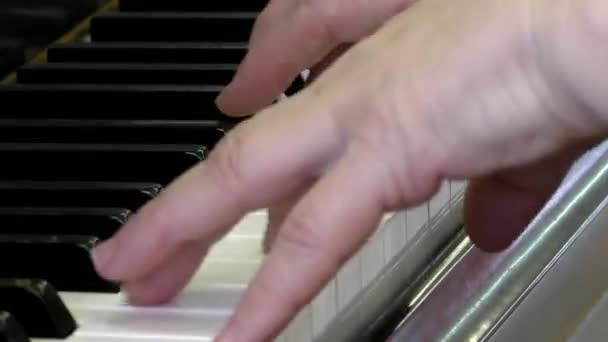 En musiker spiller piano.. – stockvideo