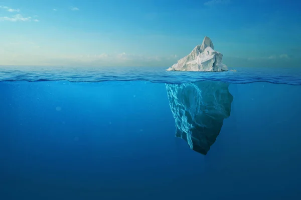 Iceberg Underwater View Ken Greenland Iceberg 숨겨진 온난화의 창조적 아이디어를 — 스톡 사진