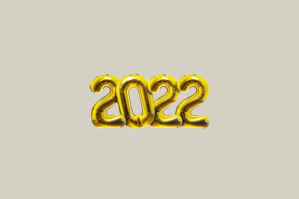 Texte De Ballon De Nouvel An Doré 2024 Avec Fond Isolé De Rendu 3d